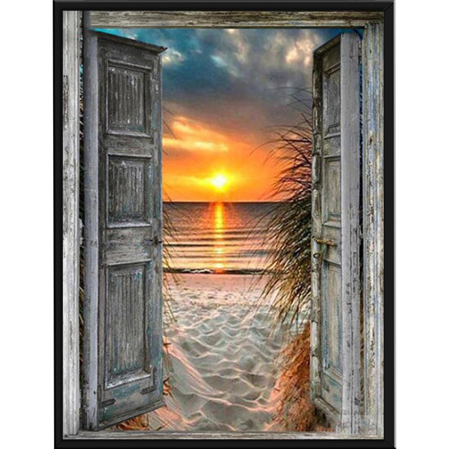 Dreamy Seaside - Full 11CT Stamped Cross Stitch 40x50CM - Band