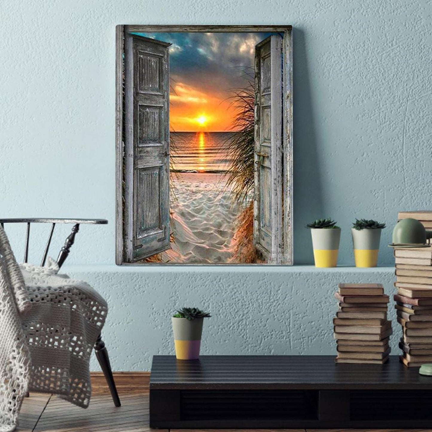 Dreamy Seaside - Full 11CT Stamped Cross Stitch 40x50CM - Band