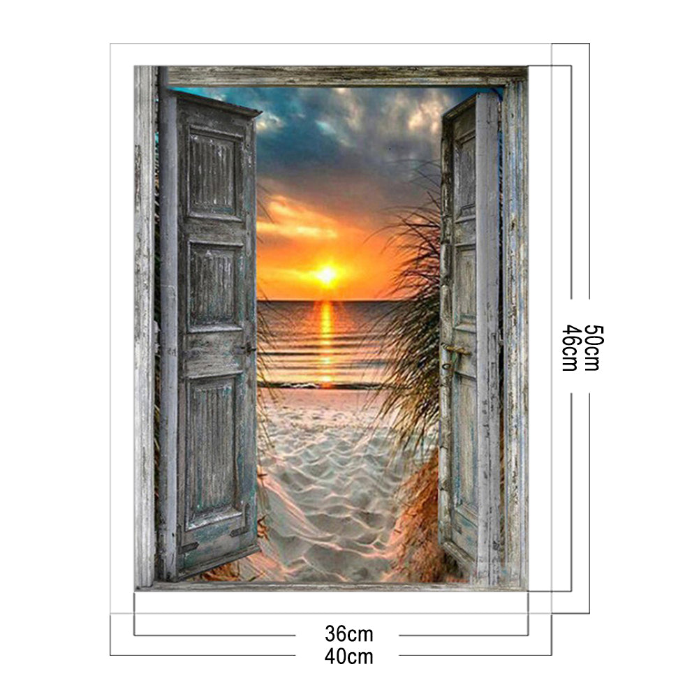 Dreamy Seaside - Full 11CT Stamped Cross Stitch 40x50CM - Band