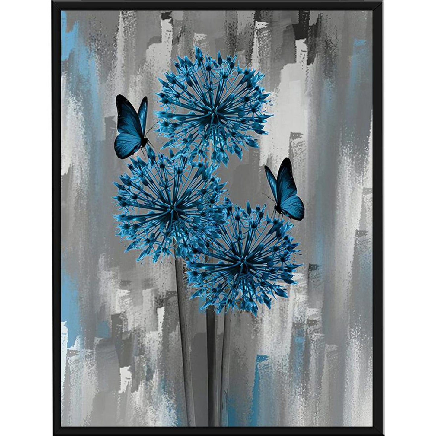 Blue Flowers - Full 11CT Stamped Cross Stitch 40x50CM - Band