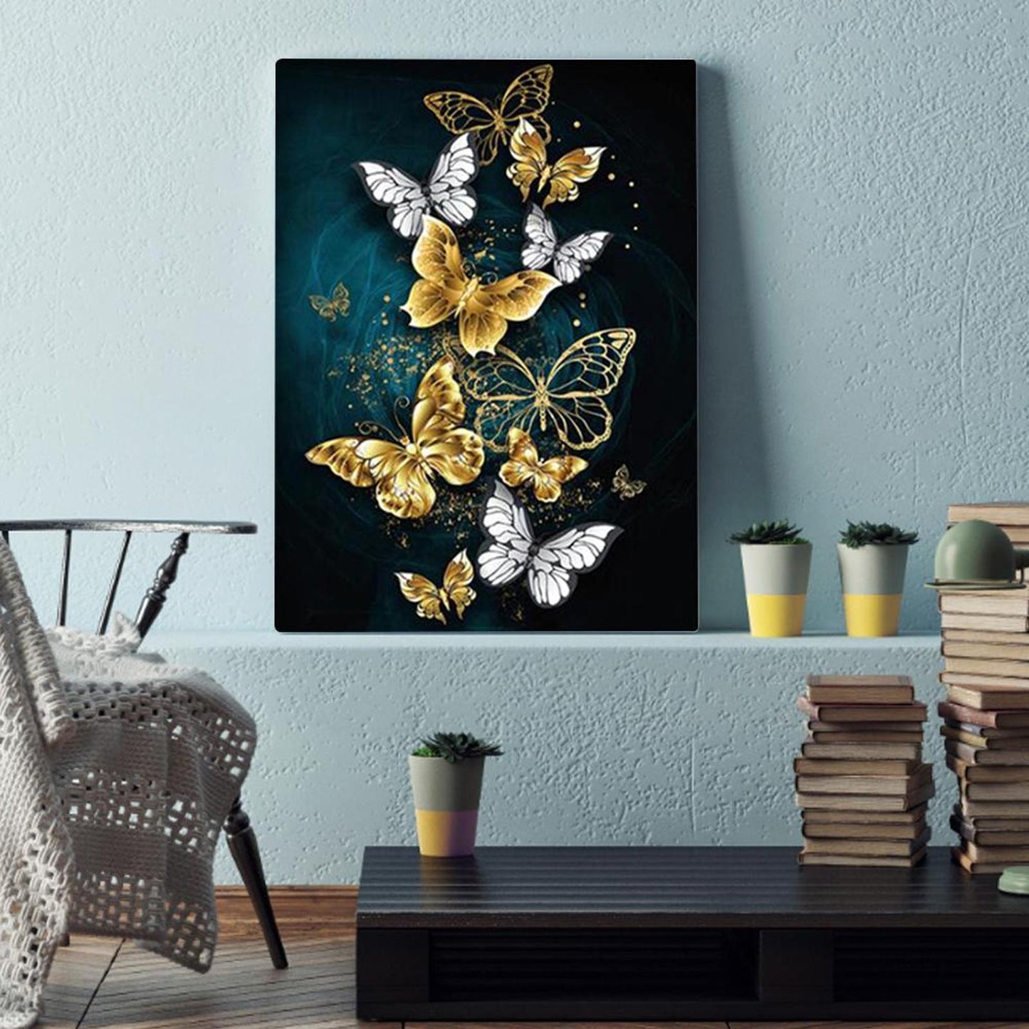 Butterfly - Full 11CT Stamped Cross Stitch 40x50CM - Band