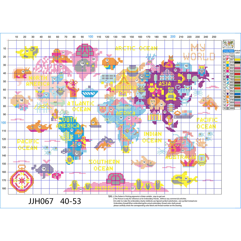 Animal World - Partial 14CT Counted Cross Stitch 40x53CM - Jinlei