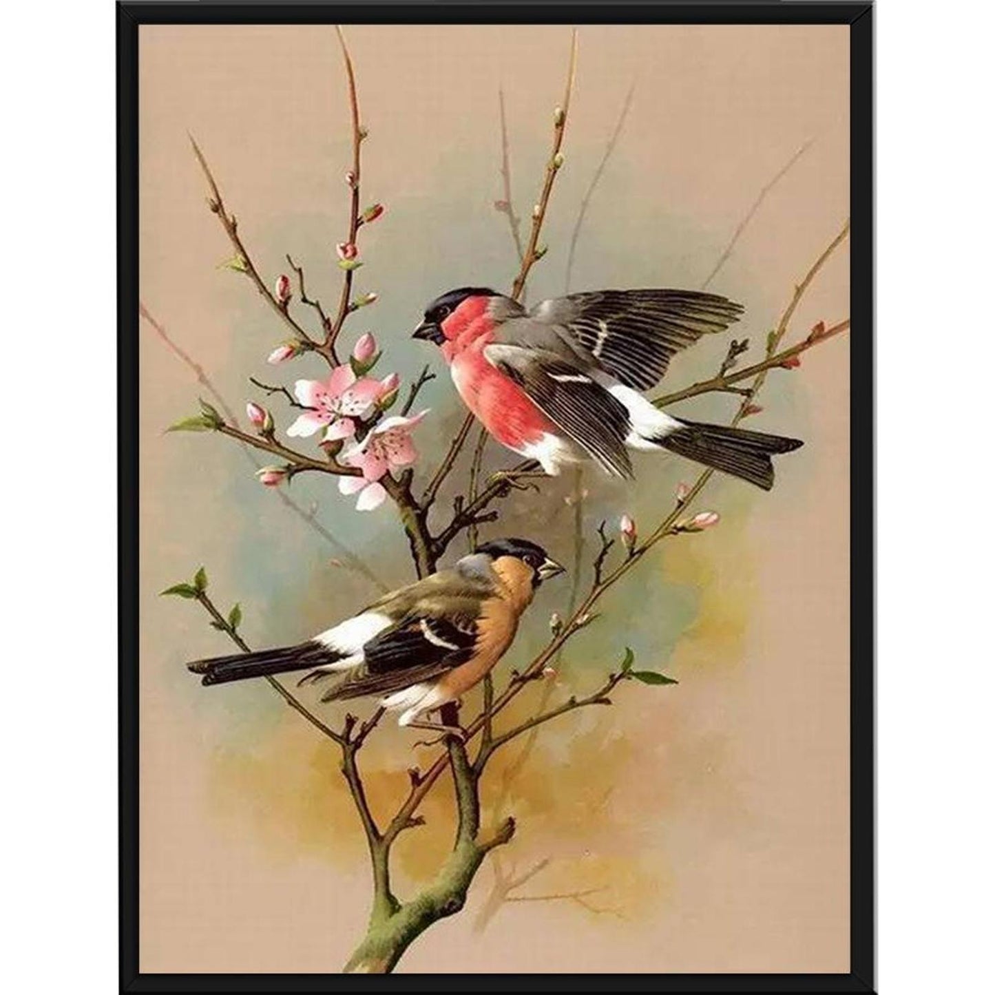 Bird On Branch - Full 11CT Stamped Cross Stitch 40x50CM - Band