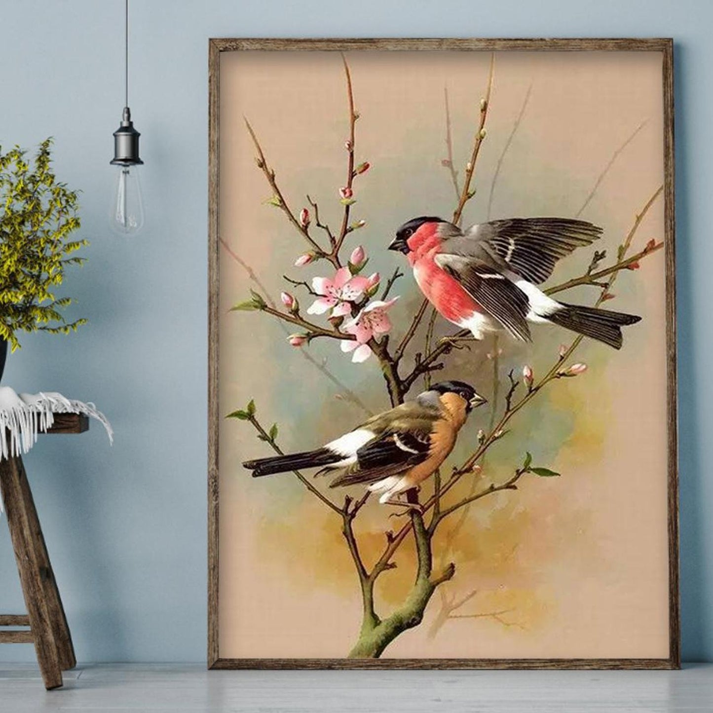 Bird On Branch - Full 11CT Stamped Cross Stitch 40x50CM - Band