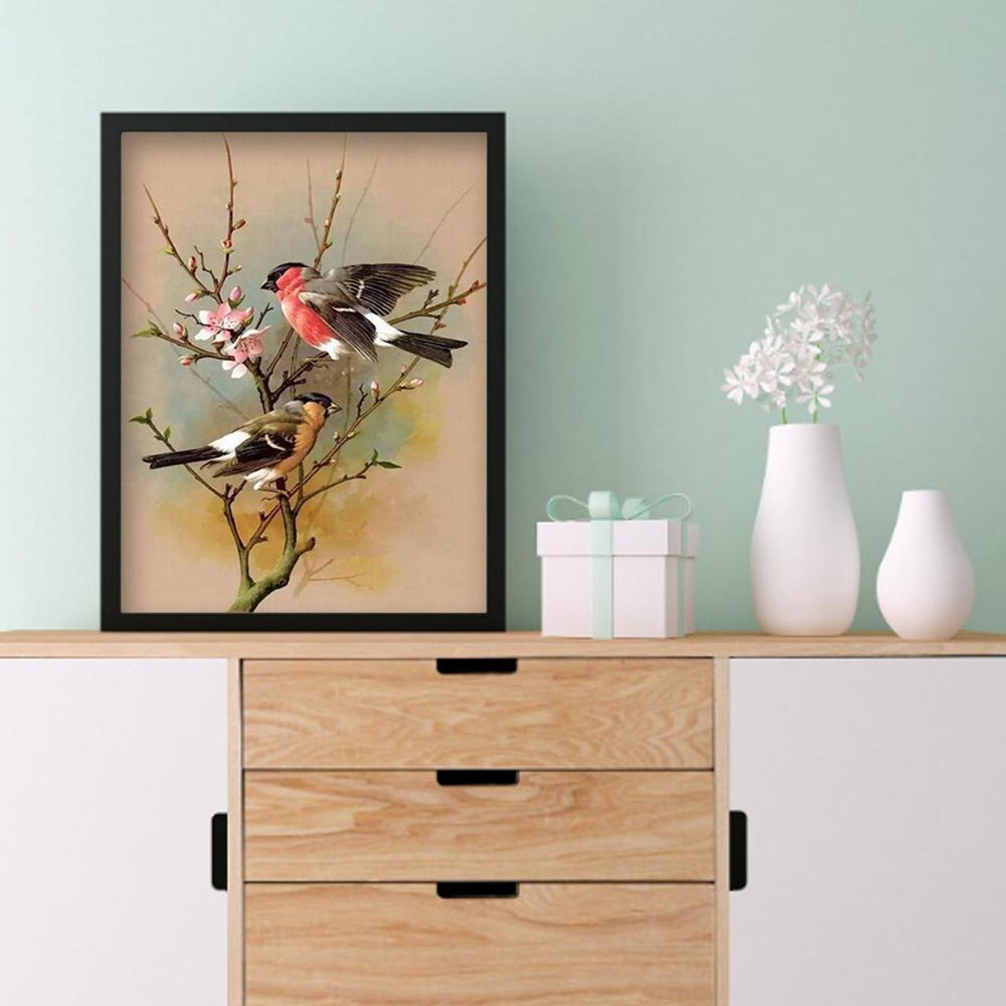 Bird On Branch - Full 11CT Stamped Cross Stitch 40x50CM - Band
