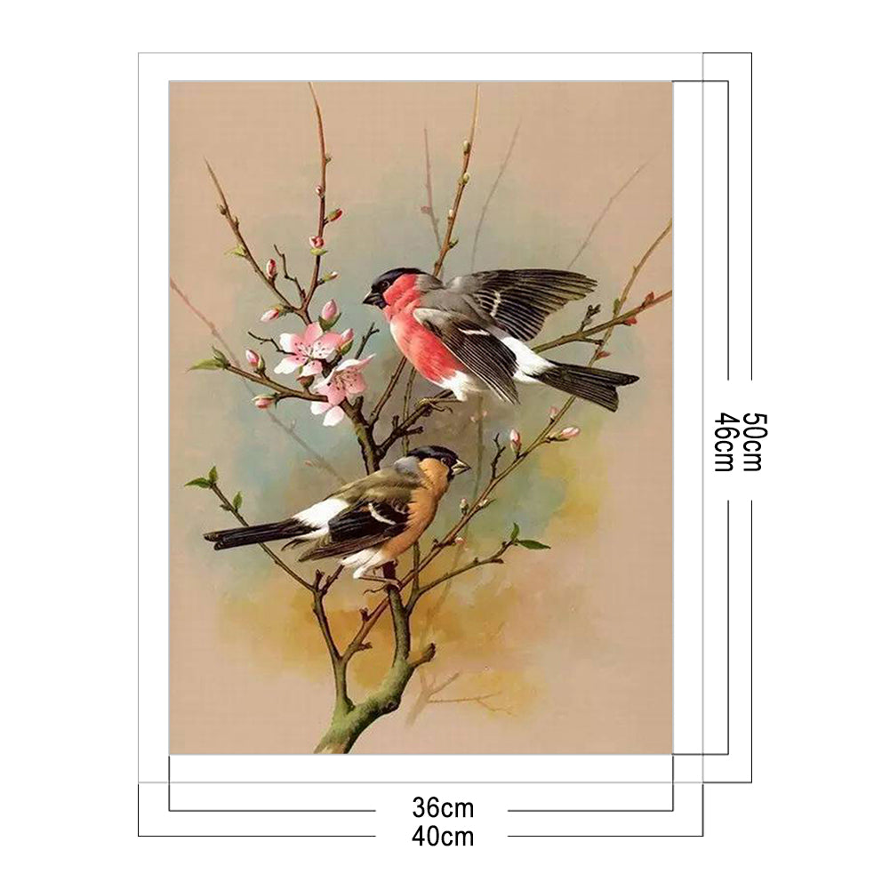 Bird On Branch - Full 11CT Stamped Cross Stitch 40x50CM - Band