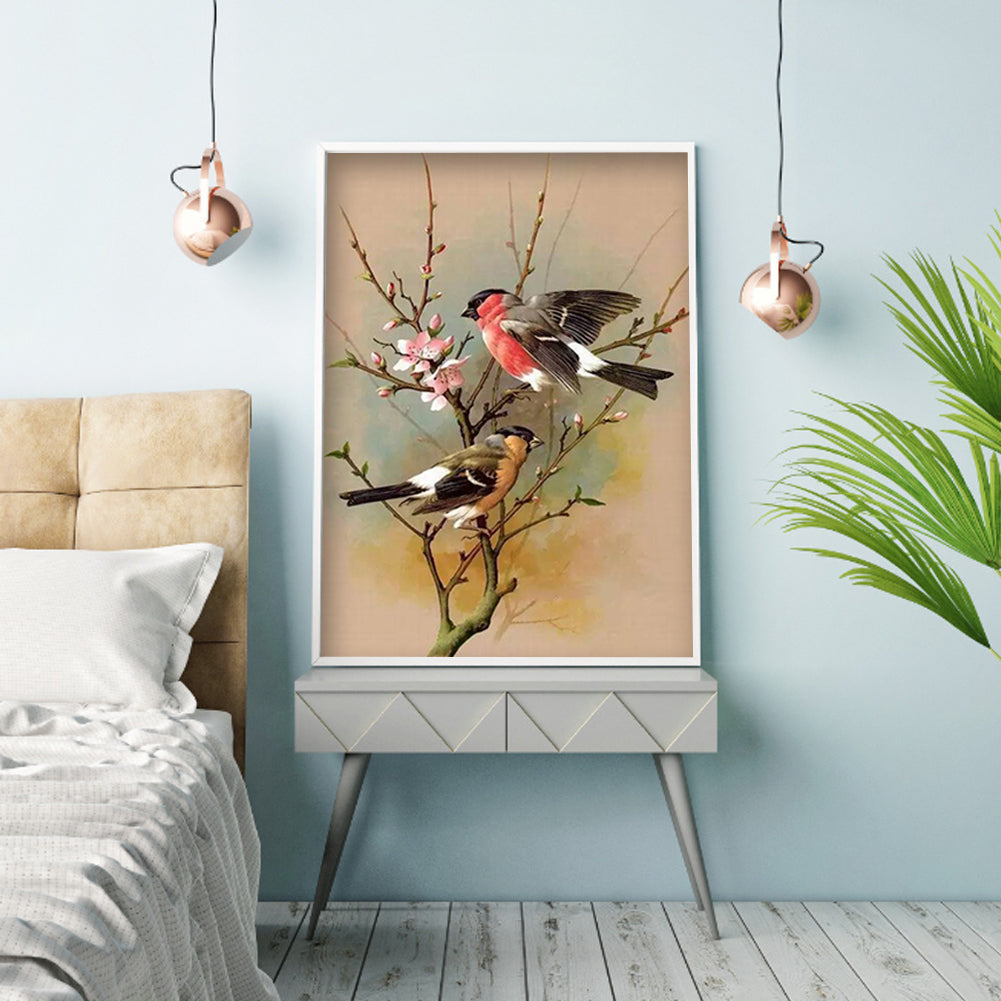 Bird On Branch - Full 11CT Stamped Cross Stitch 40x50CM - Band