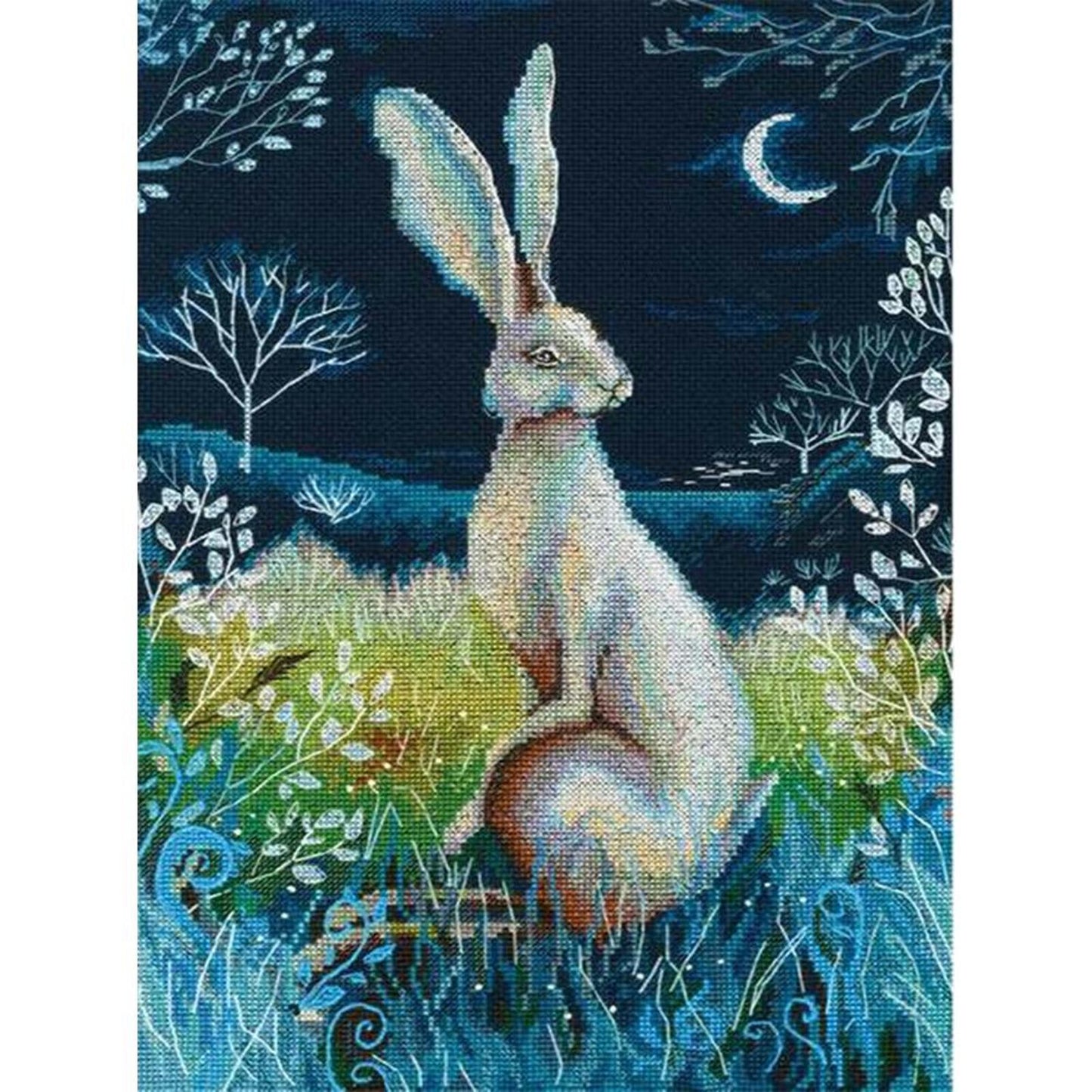 Rabbit - Full 11CT Stamped Cross Stitch 36x46CM - Band