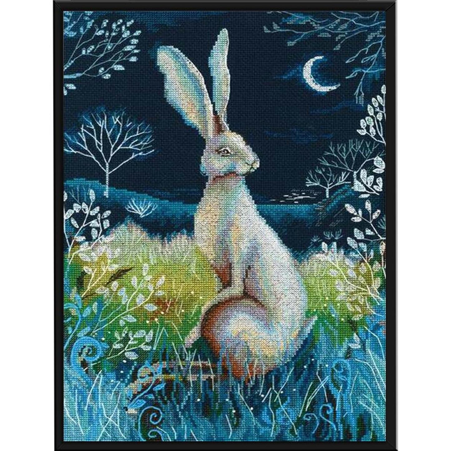 Rabbit - Full 11CT Stamped Cross Stitch 36x46CM - Band