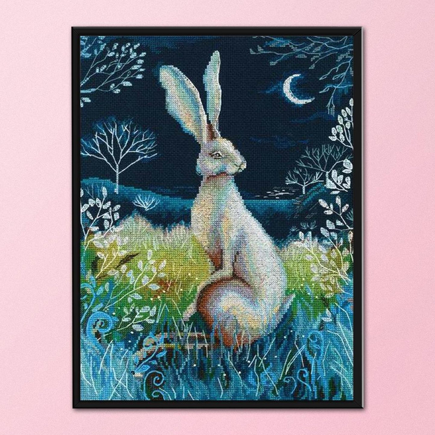 Rabbit - Full 11CT Stamped Cross Stitch 36x46CM - Band