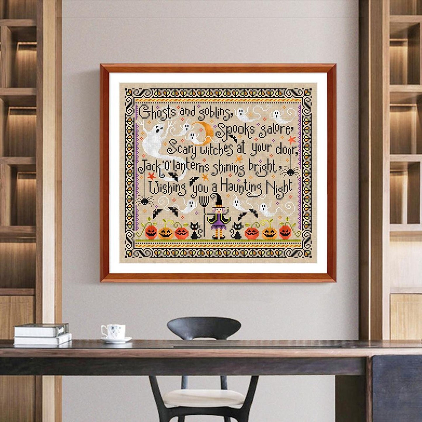 Halloween - Full 11CT Stamped Cross Stitch 45x50CM - Band