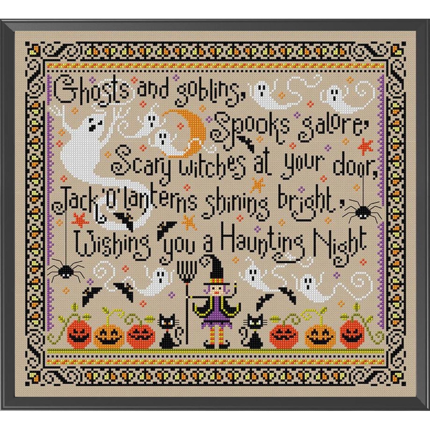 Halloween - Full 11CT Stamped Cross Stitch 45x50CM - Band