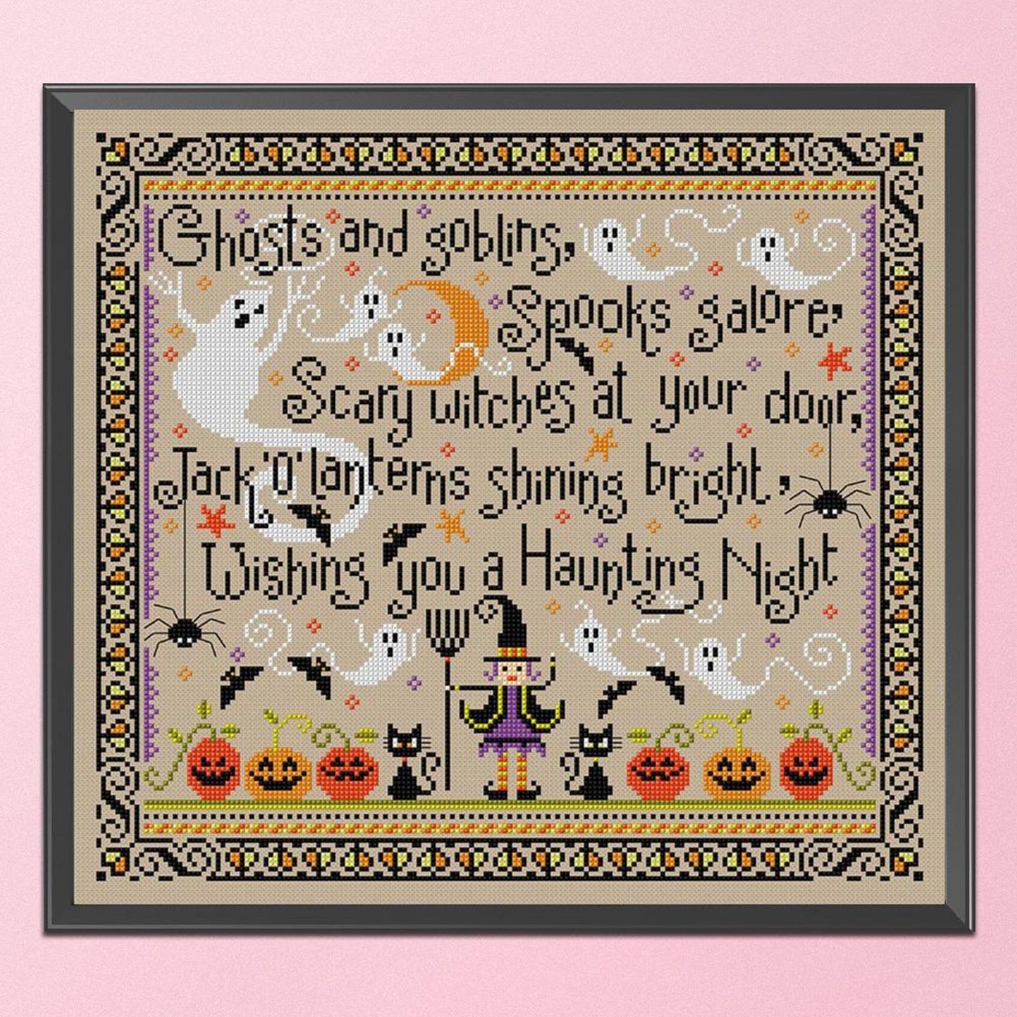 Halloween - Full 11CT Stamped Cross Stitch 45x50CM - Band