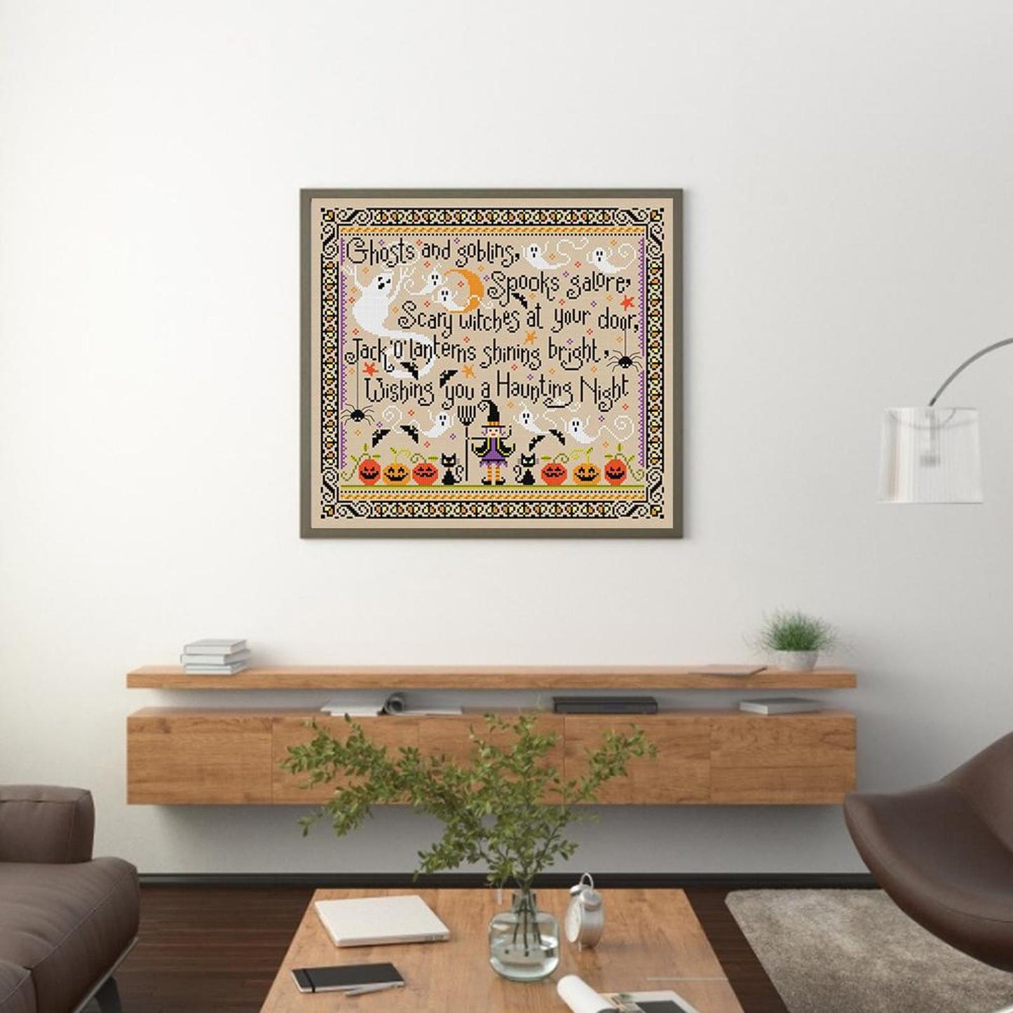 Halloween - Full 11CT Stamped Cross Stitch 45x50CM - Band