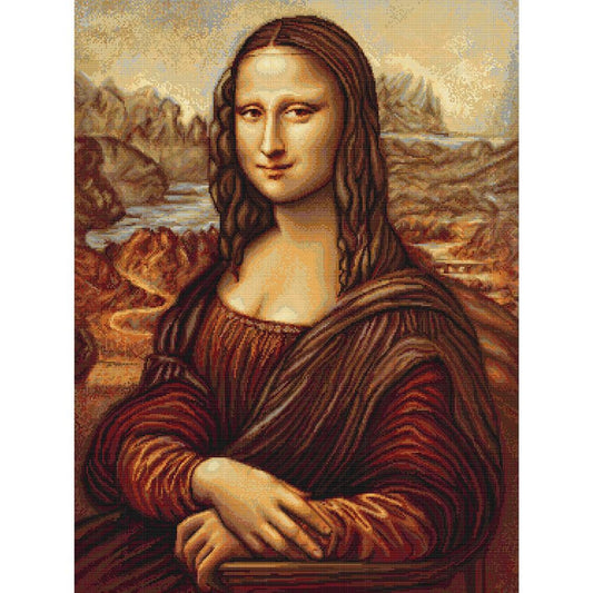 Mona S Lisa - Full 11CT Stamped Cross Stitch 40x50CM - Band