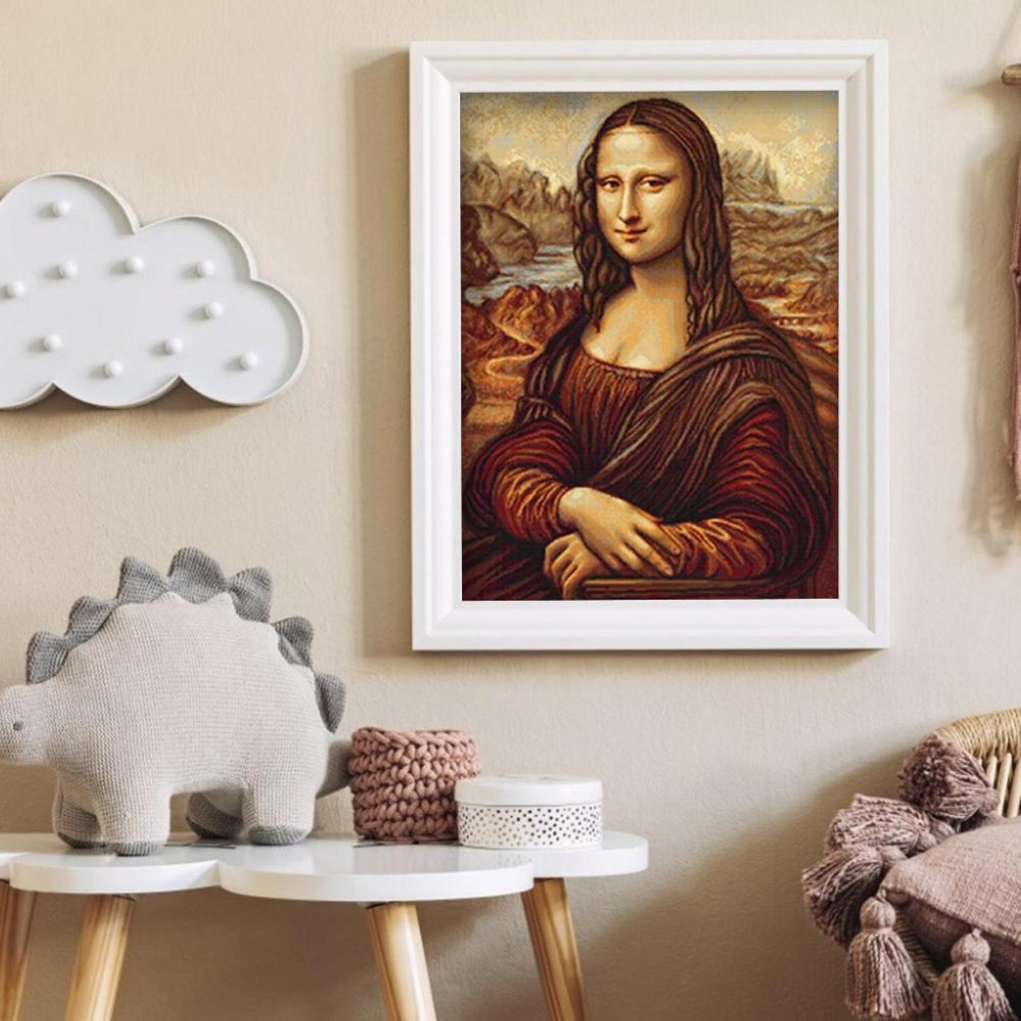 Mona Lisa - Full 11CT Stamped Cross Stitch 40x50CM - Band