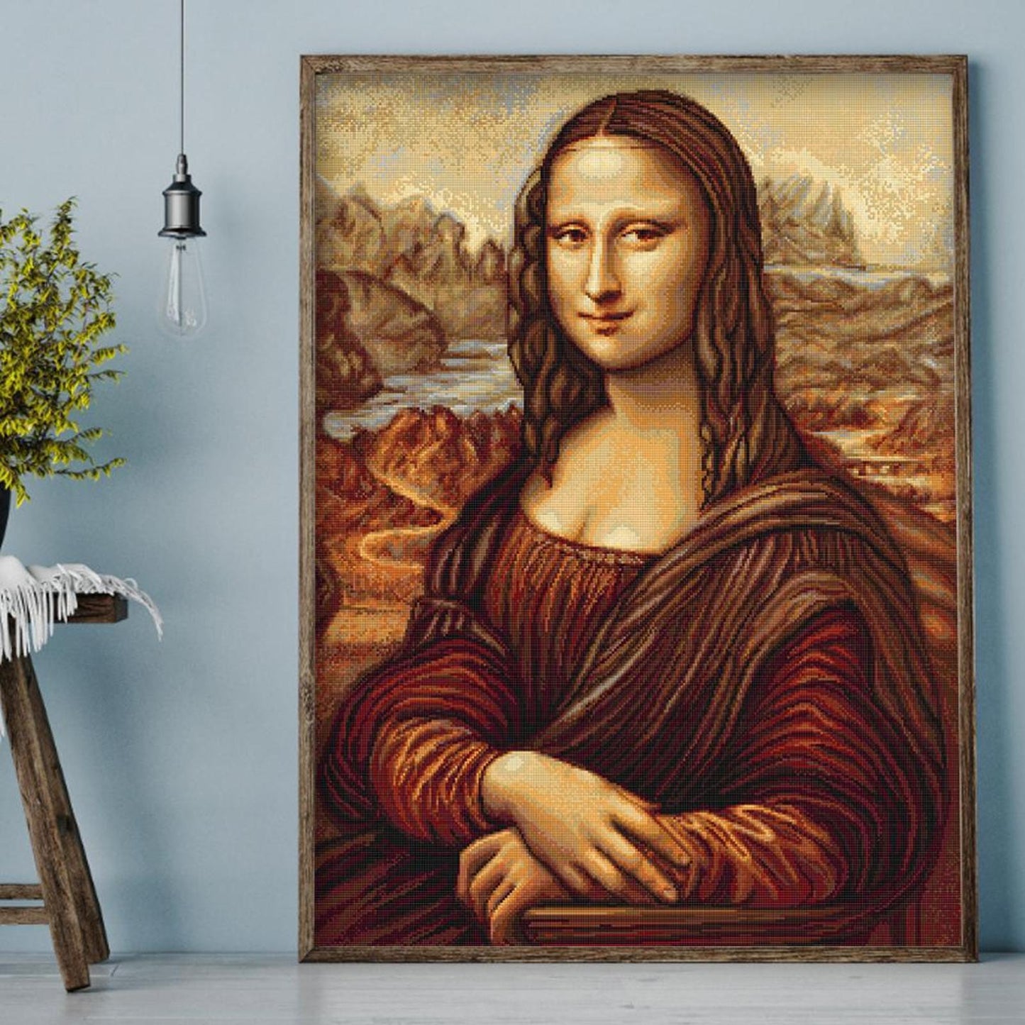 Mona Lisa - Full 11CT Stamped Cross Stitch 40x50CM - Band