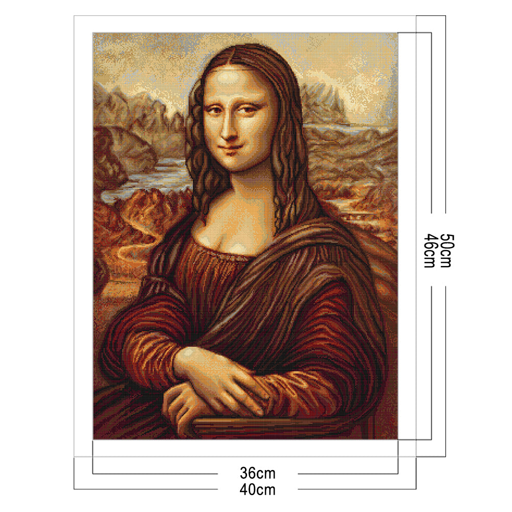 Mona Lisa - Full 11CT Stamped Cross Stitch 40x50CM - Band
