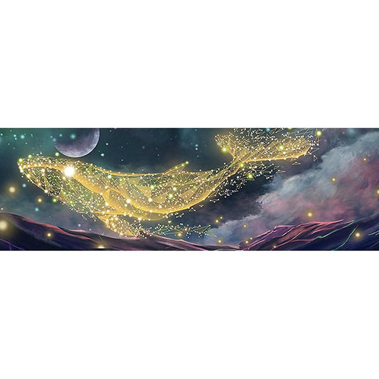 Dreamy Whale - Full 11CT Stamped Cross Stitch 140x45CM - Yishu