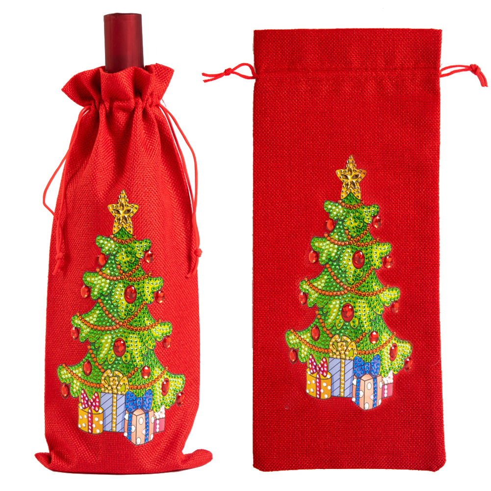 DIY Special Drill Diamond Painting Christmas Wine Bottle Covers