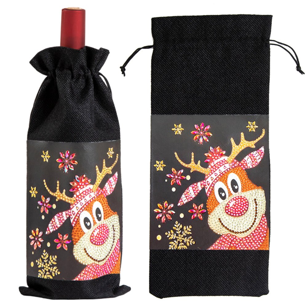DIY Special Drill Diamond Painting Christmas Wine Bottle Covers