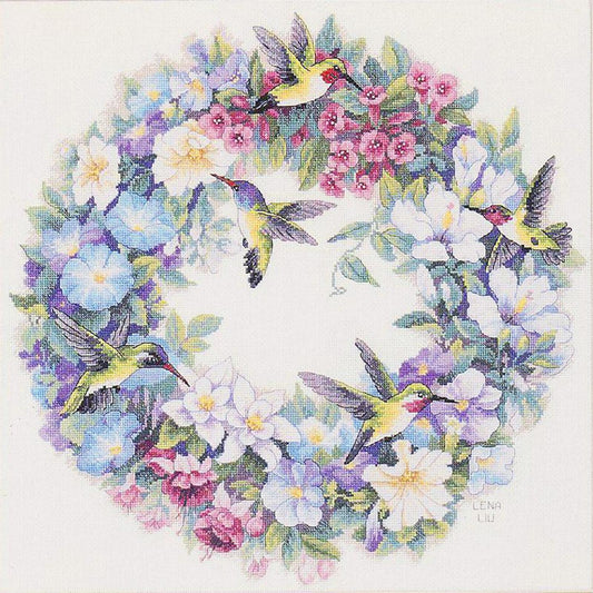 Bird Wreath - Partial 11CT Stamped Cross Stitch 40x40CM - Band