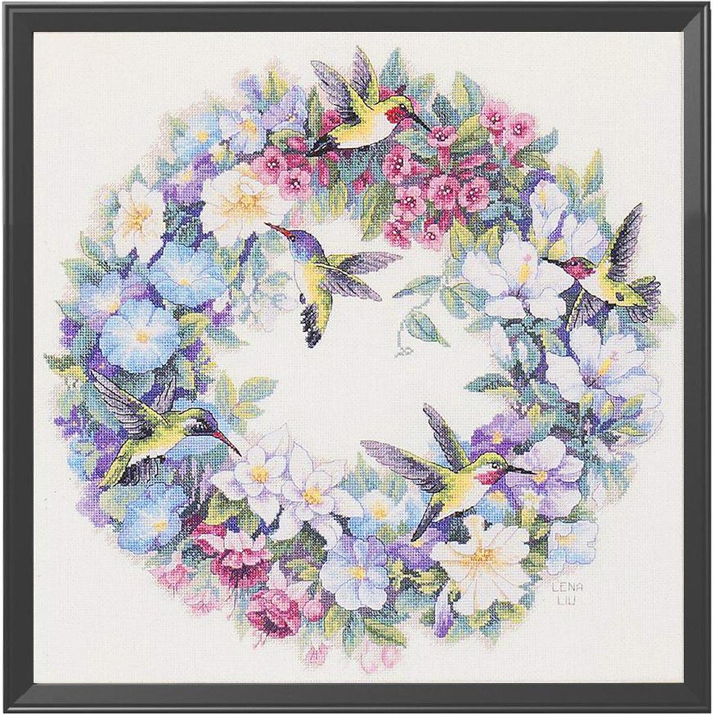 Bird Wreath - Partial 11CT Stamped Cross Stitch 40x40CM - Band