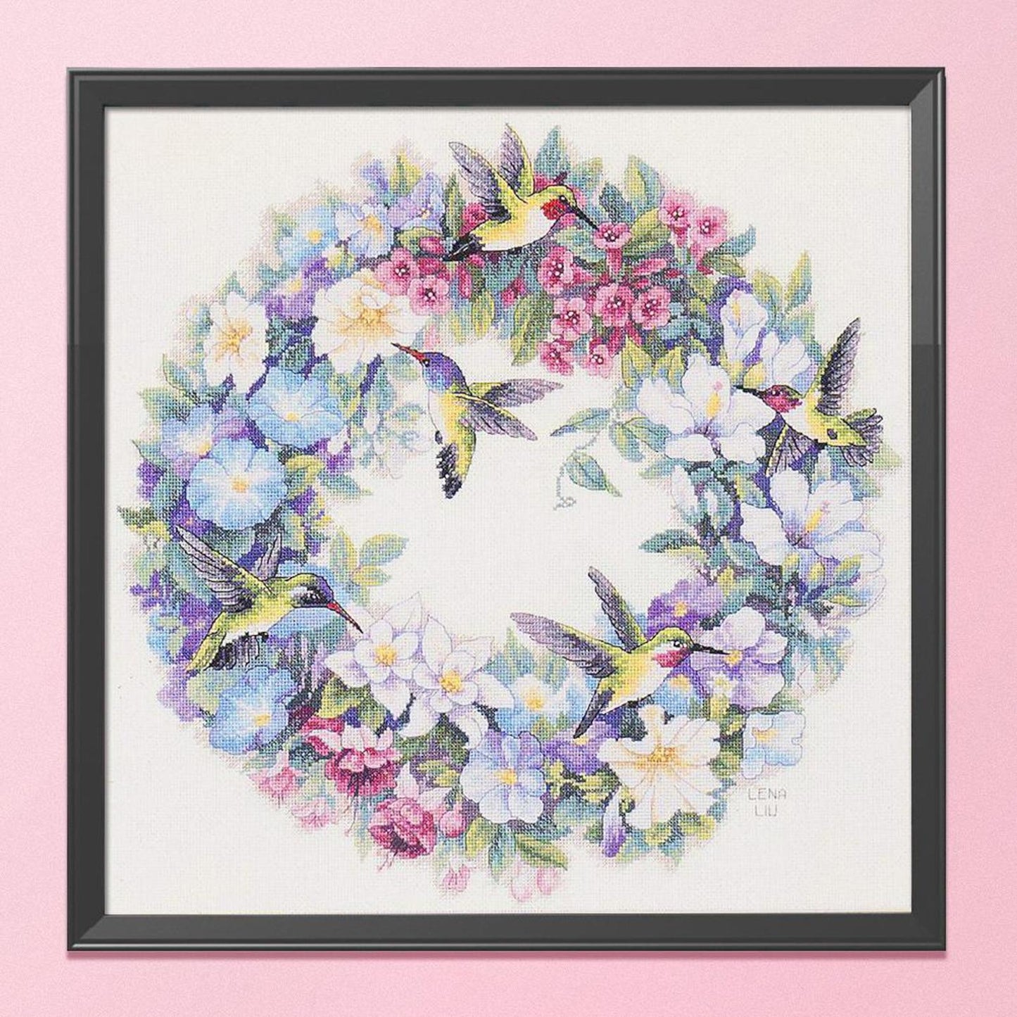 Bird Wreath - Partial 11CT Stamped Cross Stitch 40x40CM - Band