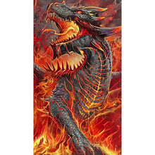 Load image into Gallery viewer, Flaming Dragon 40*70CM(Canvas) Full Round Drill Diamond Painting
