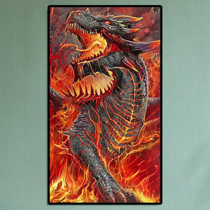 Flaming Dragon 40*70CM(Canvas) Full Round Drill Diamond Painting