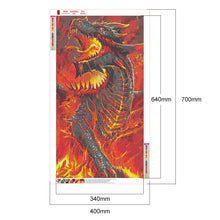 Load image into Gallery viewer, Flaming Dragon 40*70CM(Canvas) Full Round Drill Diamond Painting
