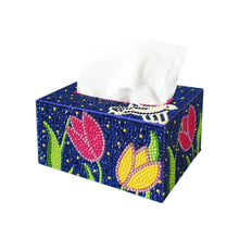 Load image into Gallery viewer, Painting Square Tissue Box Kit Handmade Tissue Dispenser (Flying Bird Flowers)
