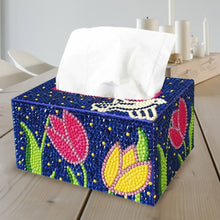 Load image into Gallery viewer, Painting Square Tissue Box Kit Handmade Tissue Dispenser (Flying Bird Flowers)
