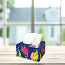 Load image into Gallery viewer, Painting Square Tissue Box Kit Handmade Tissue Dispenser (Flying Bird Flowers)
