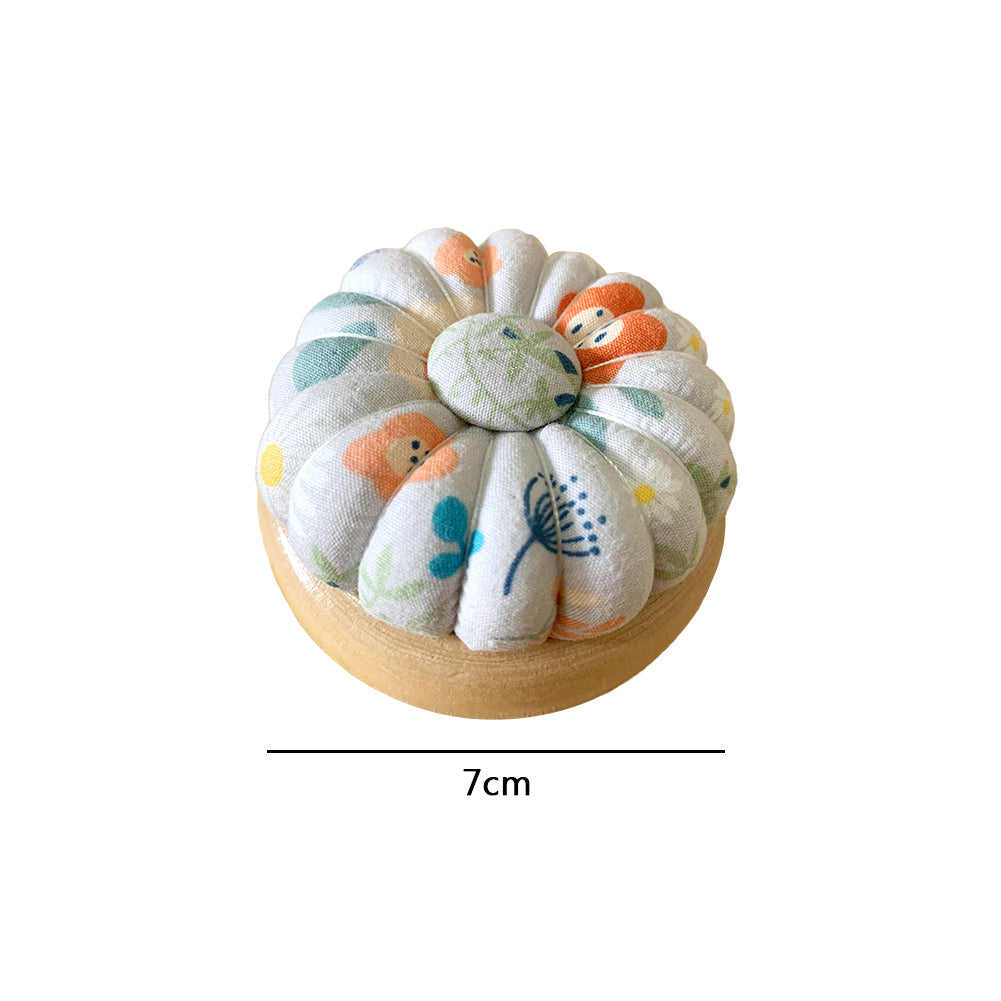 Pumpkin Shaped Magnetic Needle Pin Cushion Holder DIY Craft Random Pattern