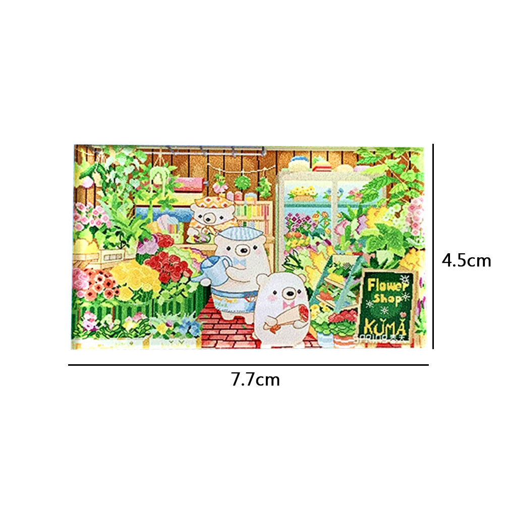 Flower Shop Refrigerator Magnet Acrylic Magnetic Sticker Sew Needle Suction