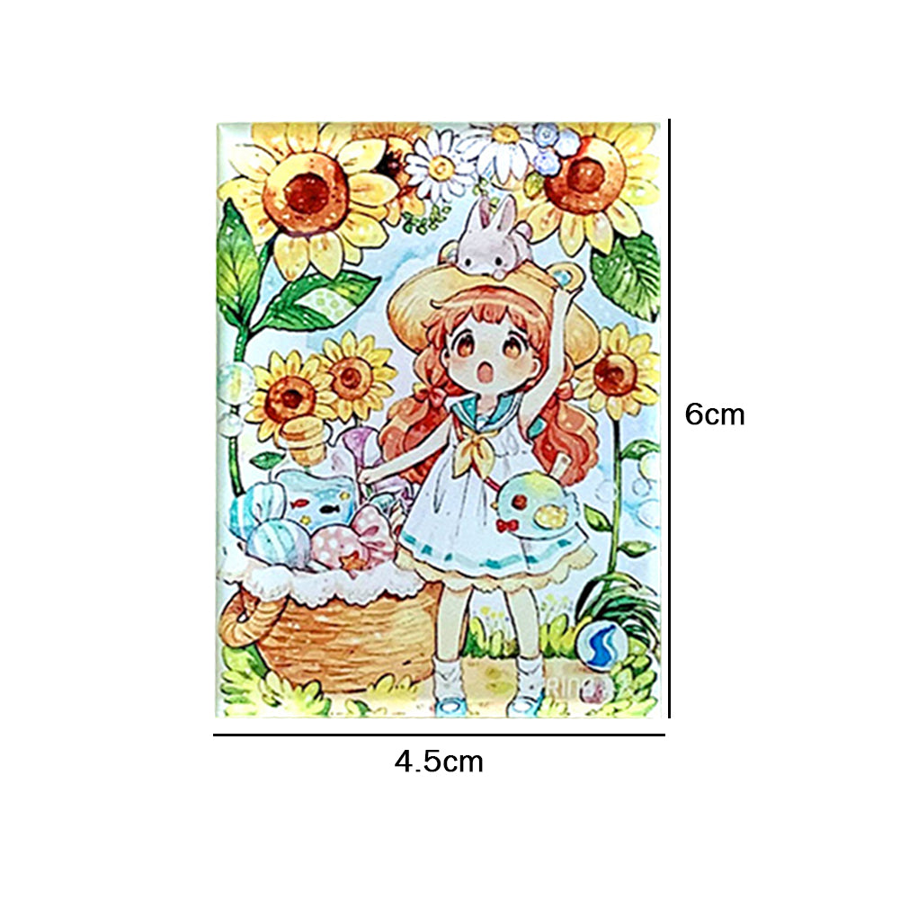 Flower Girl Magnets Fridge Stickers Magnetic Cross Stitch Needles Minder