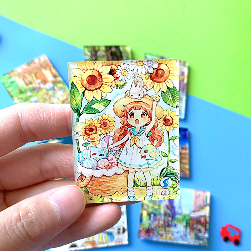 Flower Girl Magnets Fridge Stickers Magnetic Cross Stitch Needles Minder