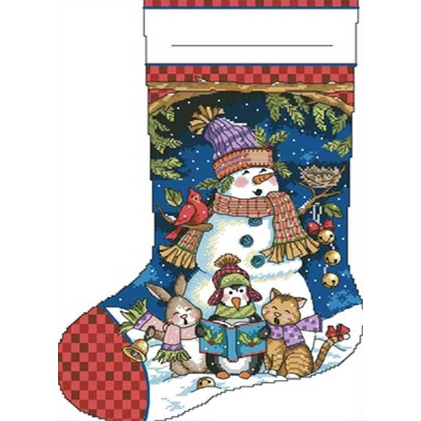 Christmas Stocking - Partial 11CT Stamped Cross Stitch 40x50CM - Diy