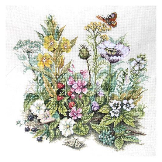 Flower Cluster - Partial 11CT Stamped Cross Stitch 40x40CM - Yishu