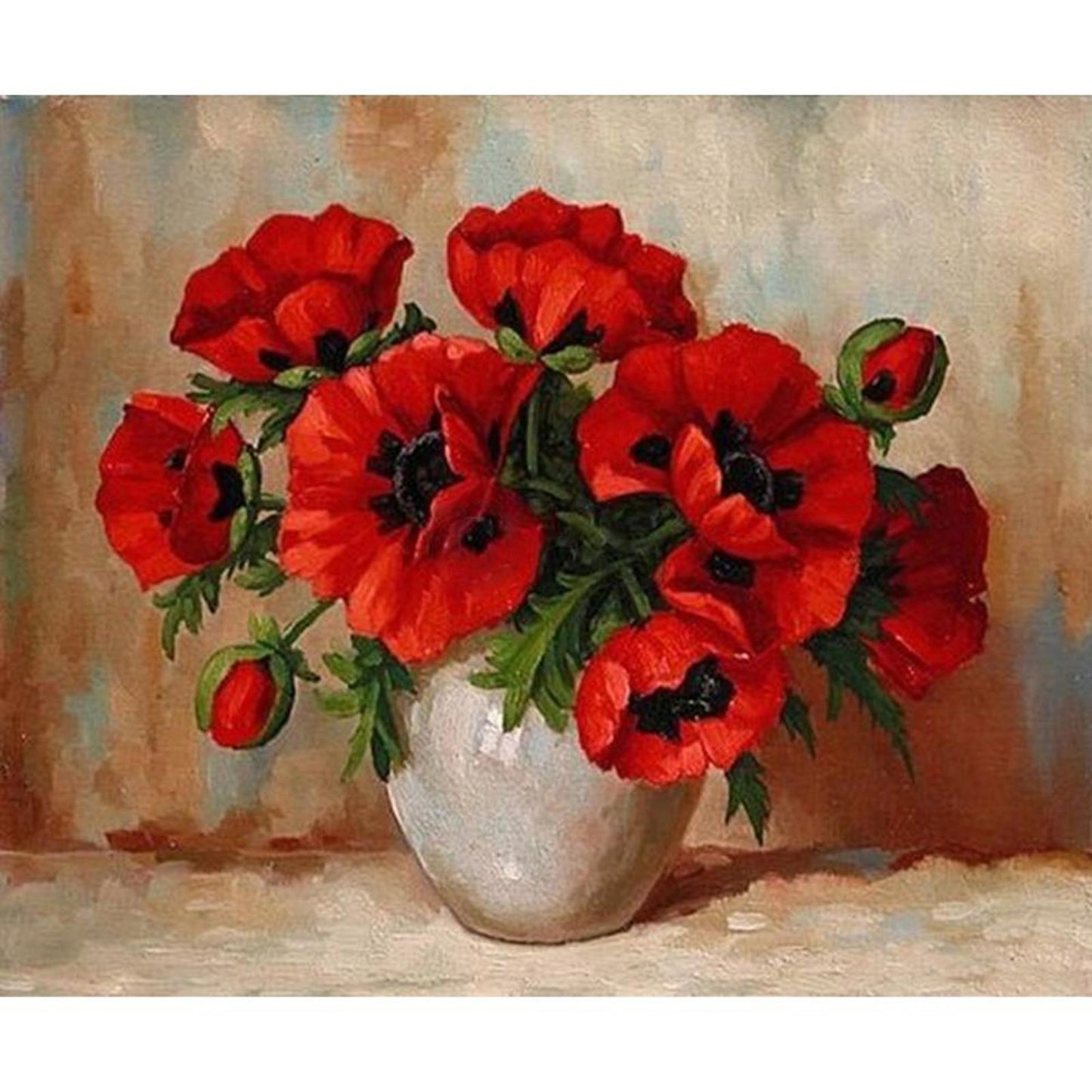 Poppy - Full 11CT Stamped Cross Stitch 43x50CM - Diy