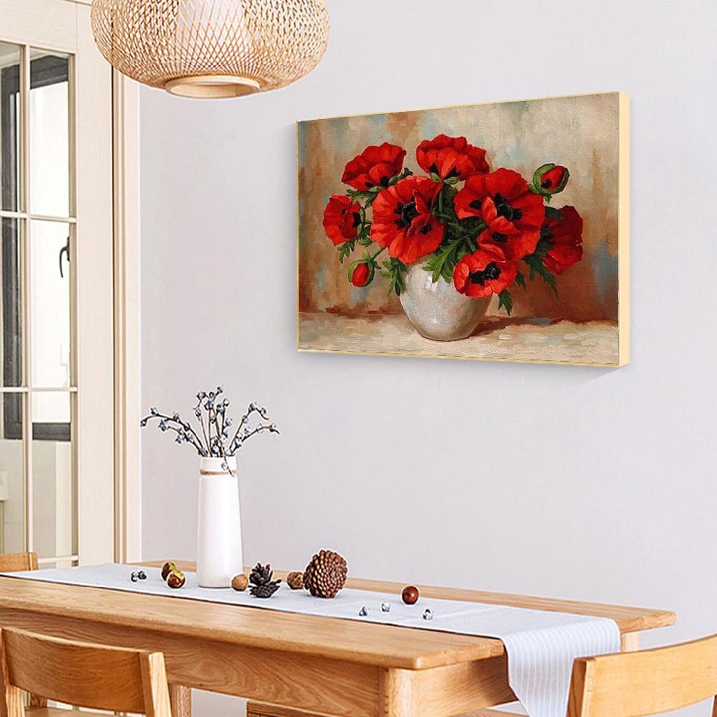 Poppy - Full 11CT Stamped Cross Stitch 43x50CM - Diy