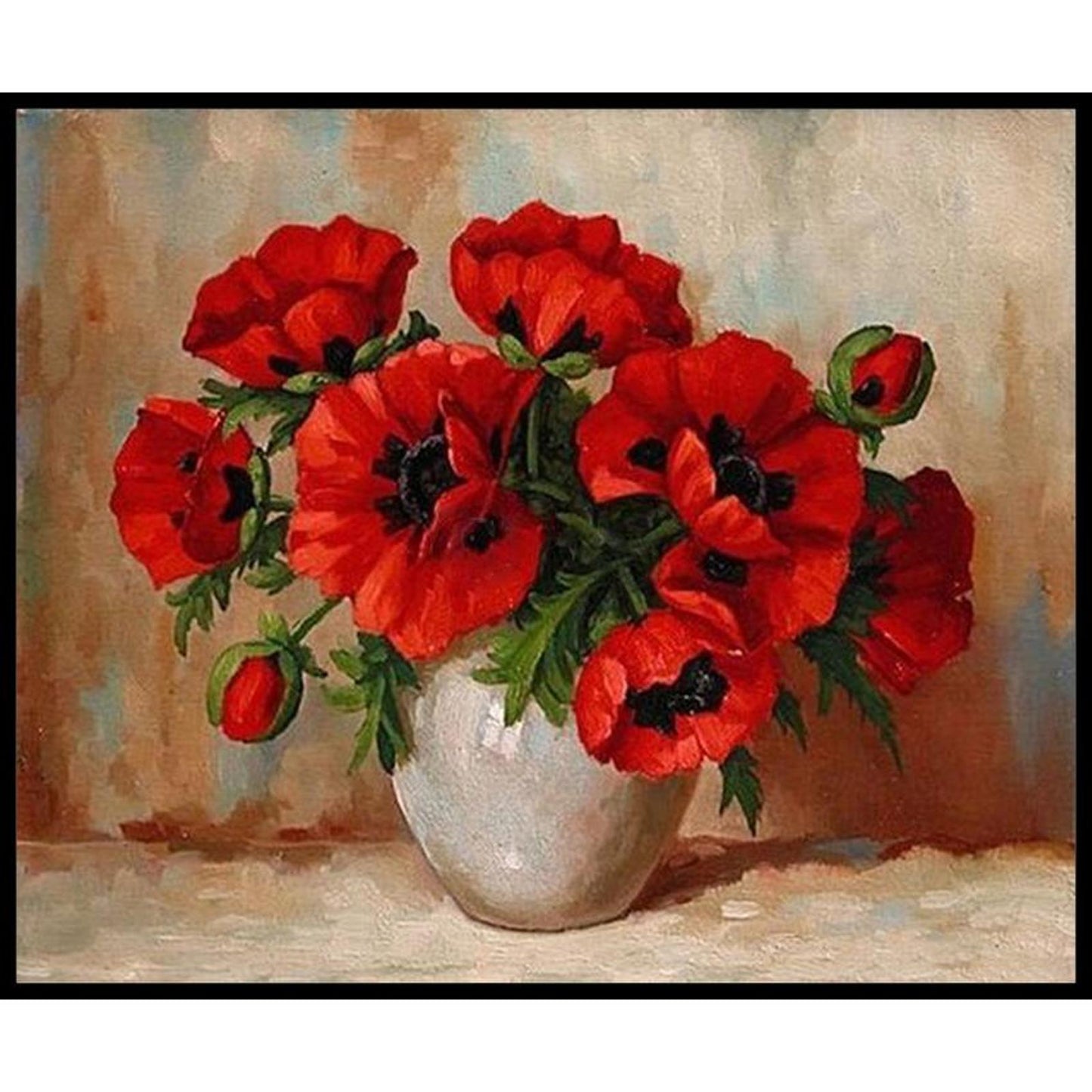 Poppy - Full 11CT Stamped Cross Stitch 43x50CM - Diy