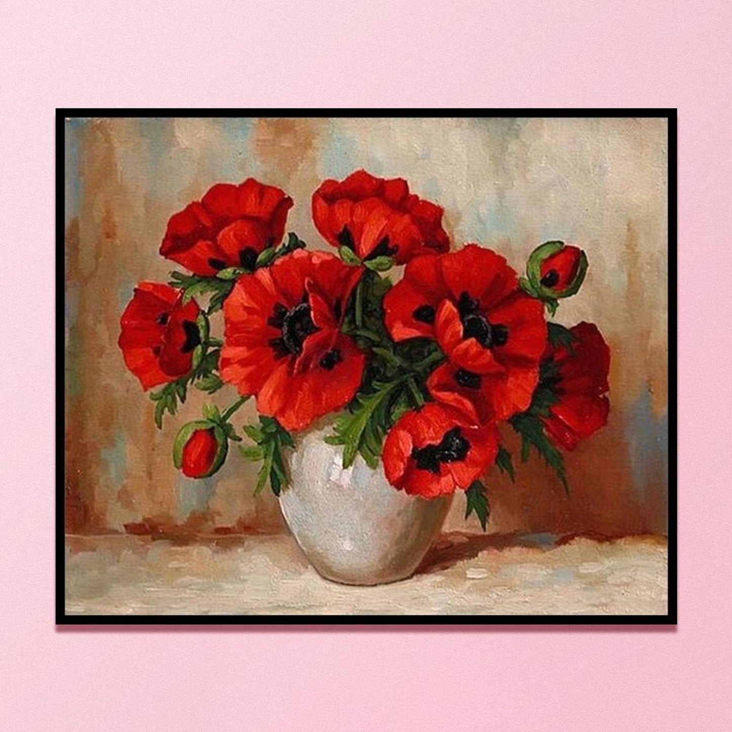 Poppy - Full 11CT Stamped Cross Stitch 43x50CM - Diy