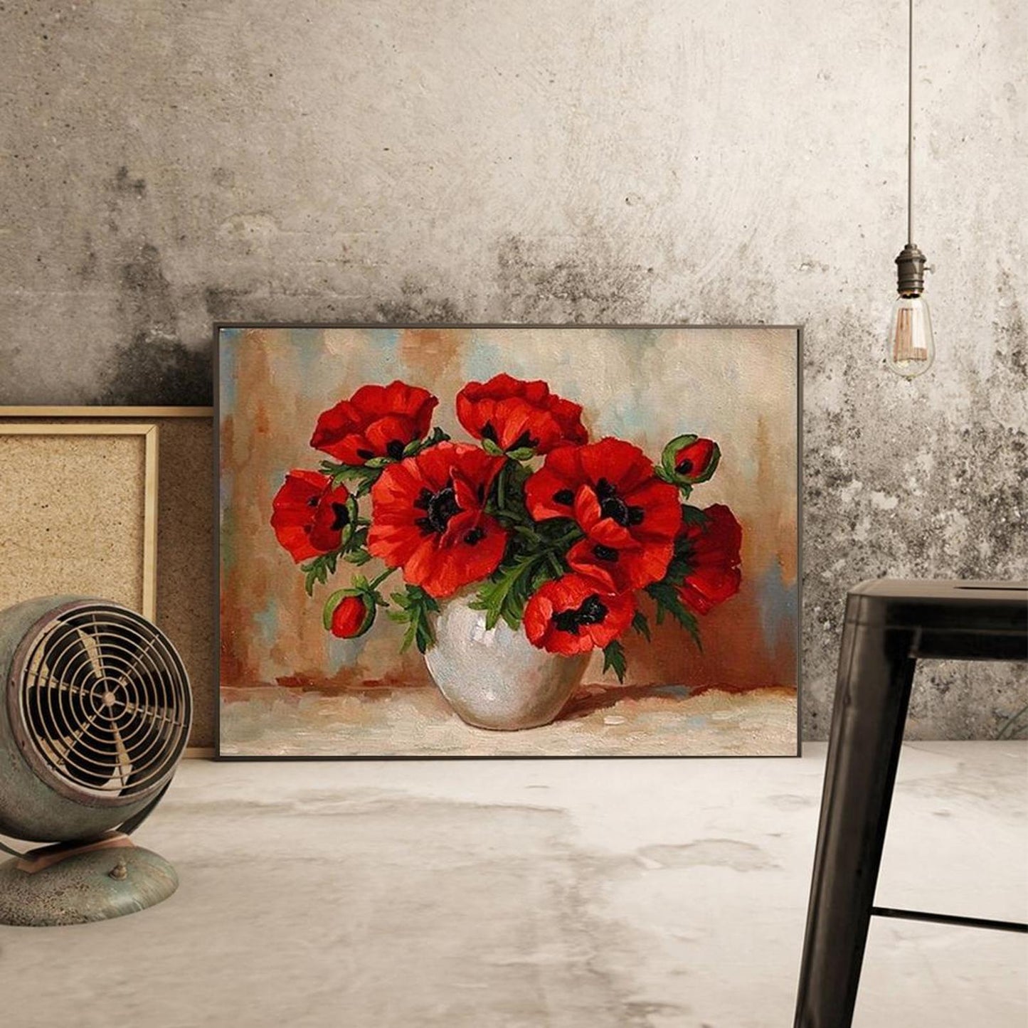 Poppy - Full 11CT Stamped Cross Stitch 43x50CM - Diy