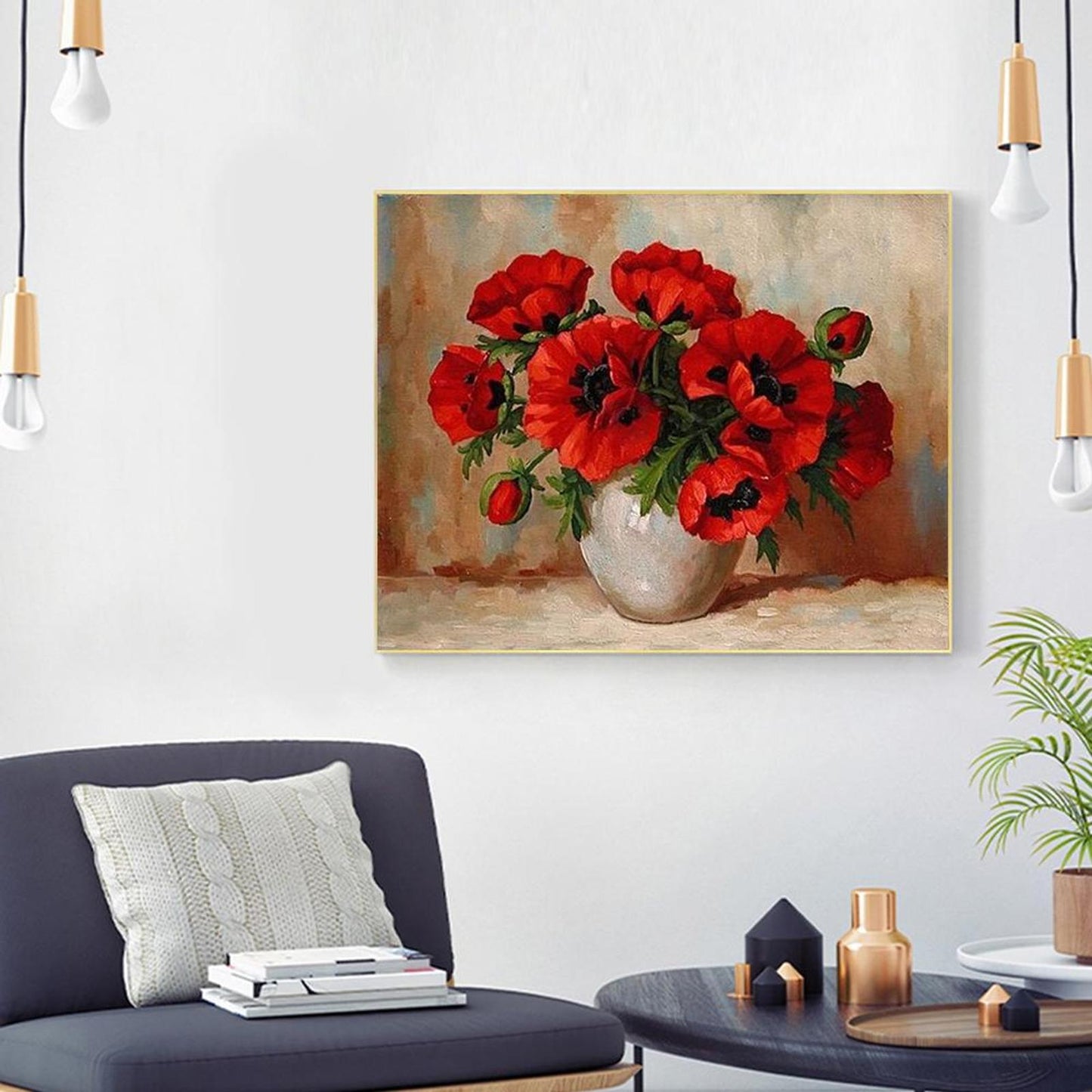 Poppy - Full 11CT Stamped Cross Stitch 43x50CM - Diy