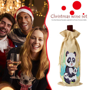 Christmas Diamond Painting Wine Bag 5D DIY Mosaic Special Drill Bottle Bag (TB013B)
