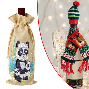 Christmas Diamond Painting Wine Bag 5D DIY Mosaic Special Drill Bottle Bag (TB013B)