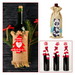 Christmas Diamond Painting Wine Bag 5D DIY Mosaic Special Drill Bottle Bag (TB013B)