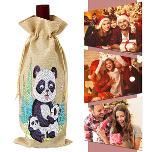 Christmas Diamond Painting Wine Bag 5D DIY Mosaic Special Drill Bottle Bag (TB013B)